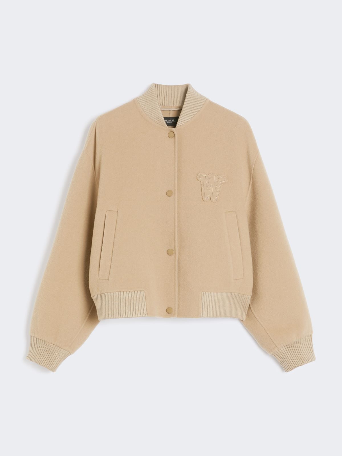 Wool-blend bomber jacket, camel | Weekend Max Mara