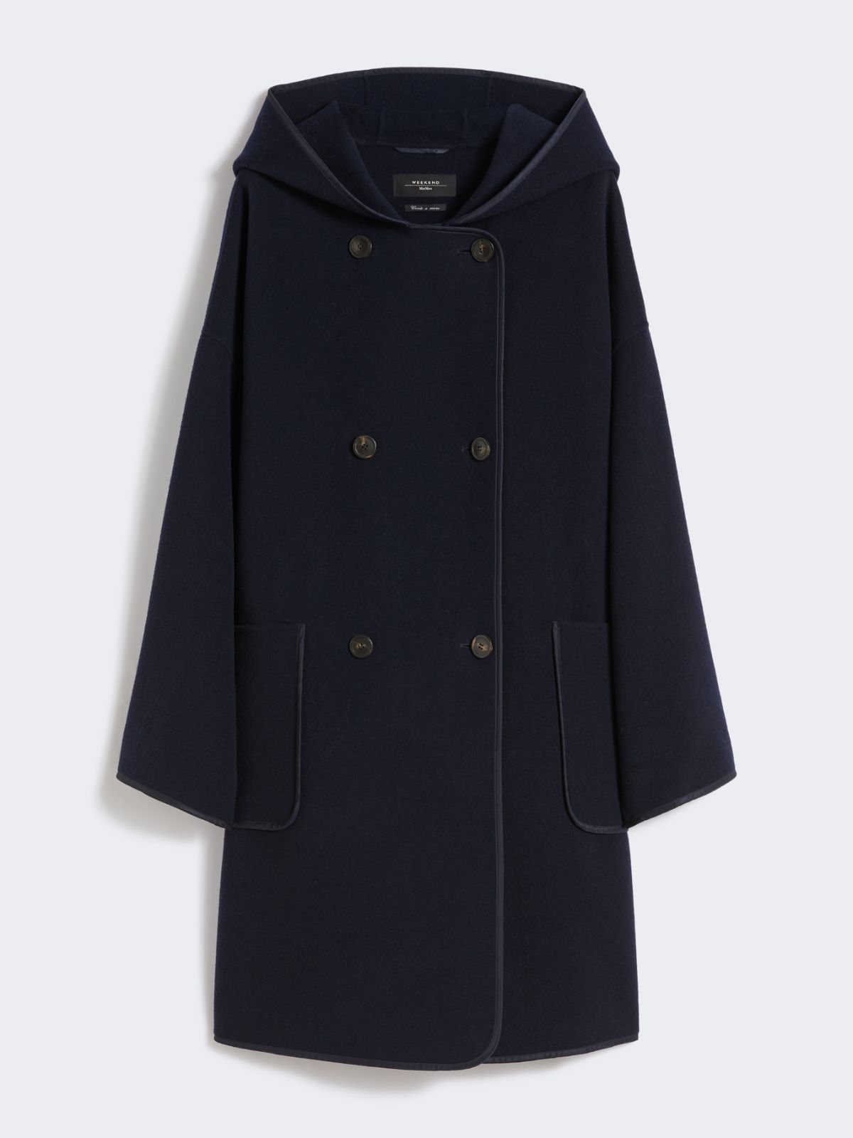 Coat in double-faced wool broadcloth, navy | Weekend Max Mara