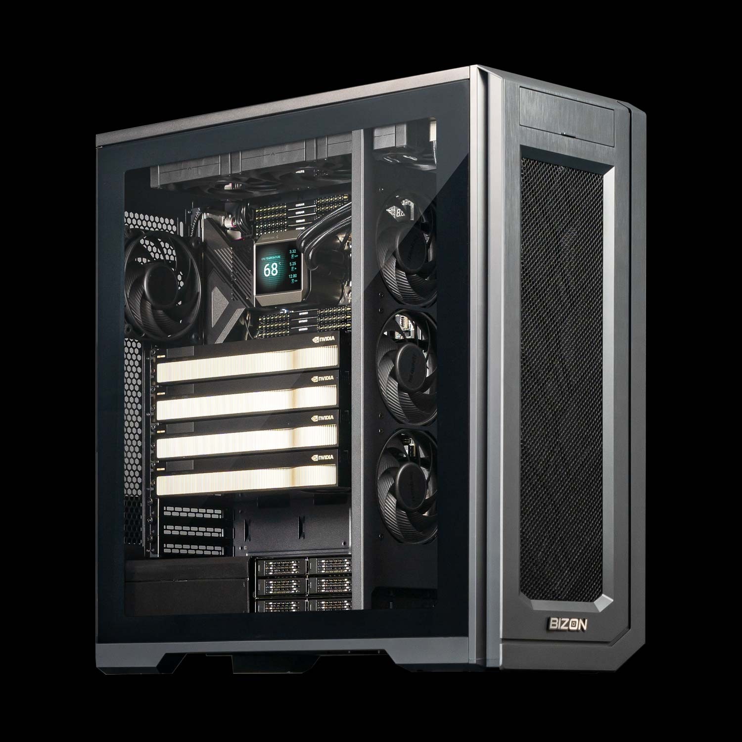 BIZON X5500 G2 – NVIDIA AI RTX 5090 4090 LLM Workstation | AMD