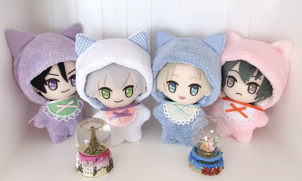 くー様 ぬい服 ふわふわねこみみ着ぐるみおすわりいつぬいちびぐるみに