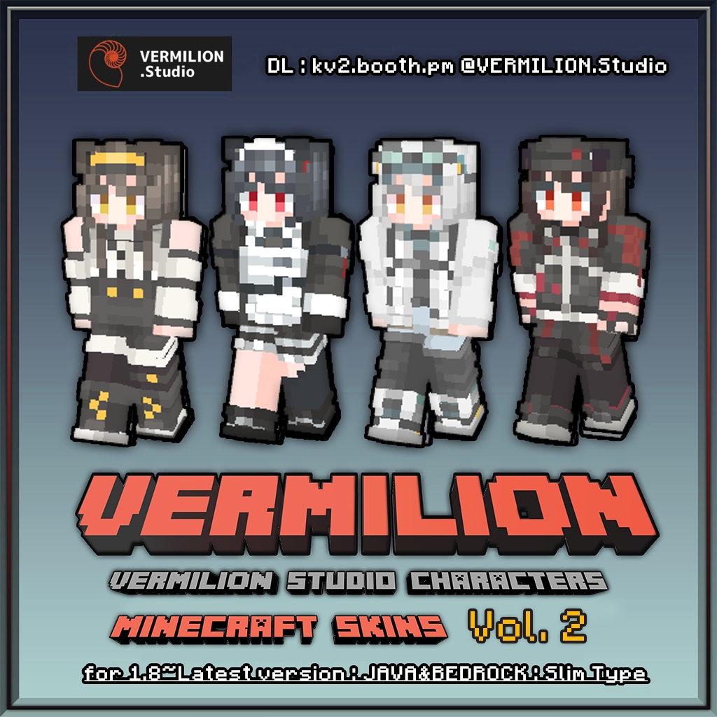 MINECRAFT SKIN】VERMILION AVATARS 8PACK - VERMILION .Studio - BOOTH