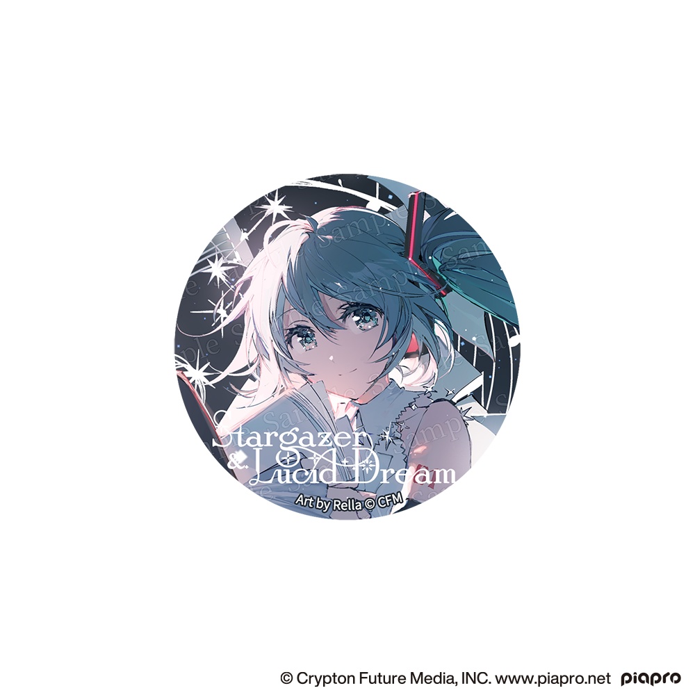 ホロ加工缶バッジA＜asteroid：初音ミク＞ - Rella Artworks / 不安定+