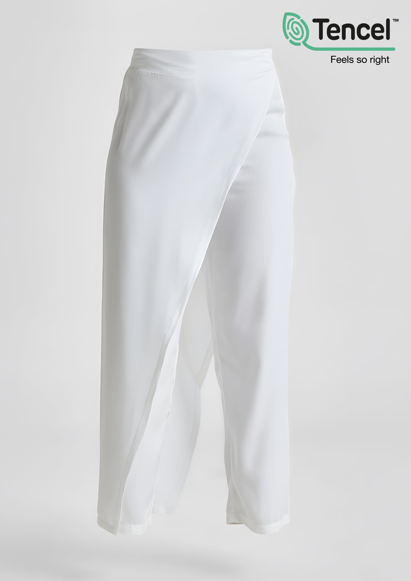Modest Overlapping Wide-Leg Pants in Tencel™ for women – BOKITTA