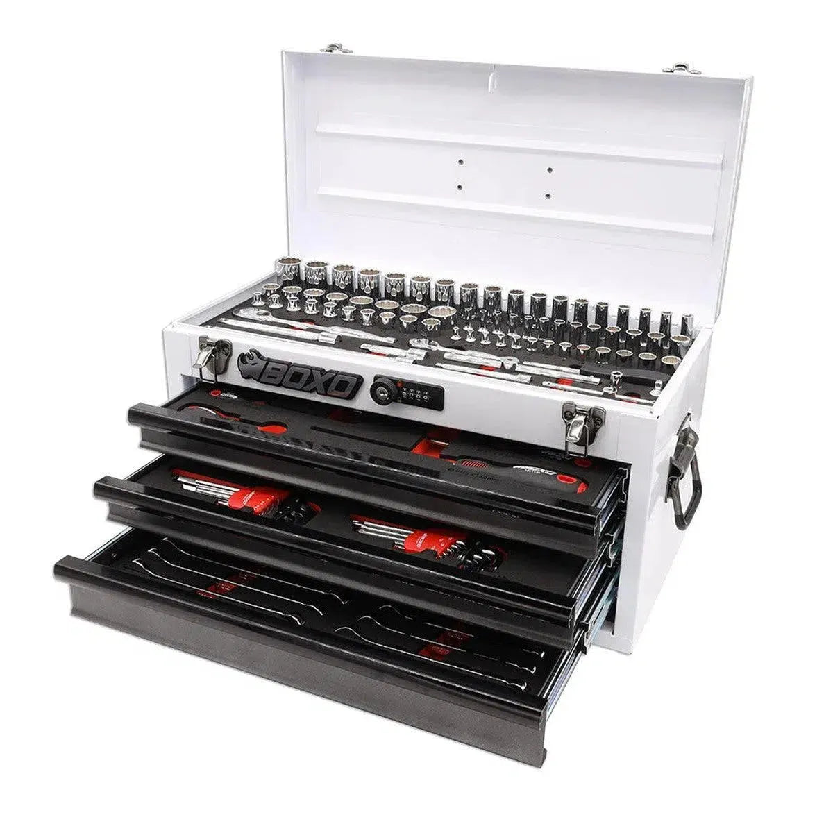 133-Piece Metric 3-Drawer Hand Carry Tool Box – BoxoUSA