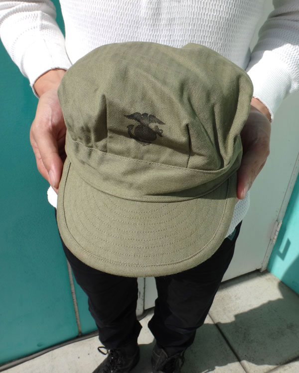 40's WWⅡ USMC HBT UTILITY CAP/40年代 USマリンコー ヘリンボーン