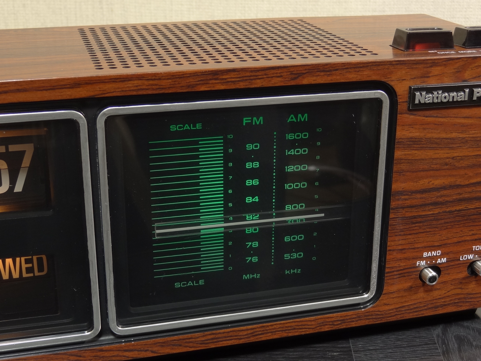 昭和レトロ パタパタ時計 National Panasonic RC-6030 ラジオ