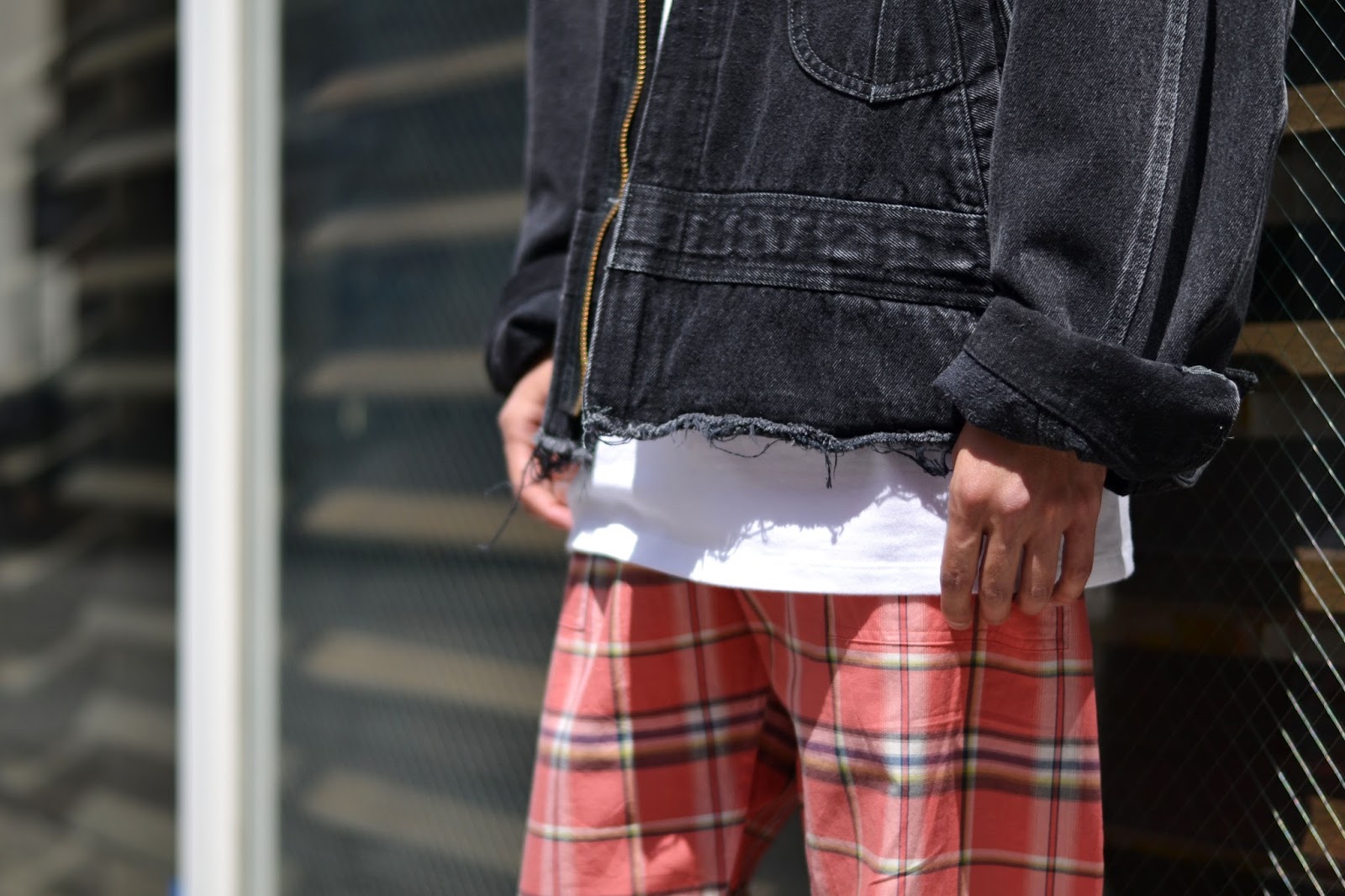 doublet / ダブレット「SILK DENIM BLOUSON CUT OFF JUMP SUIT