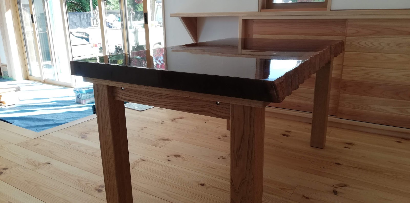 Chloros Furniture Blog: タガヤサン（鉄刀木）座卓の再利用 ー 家具