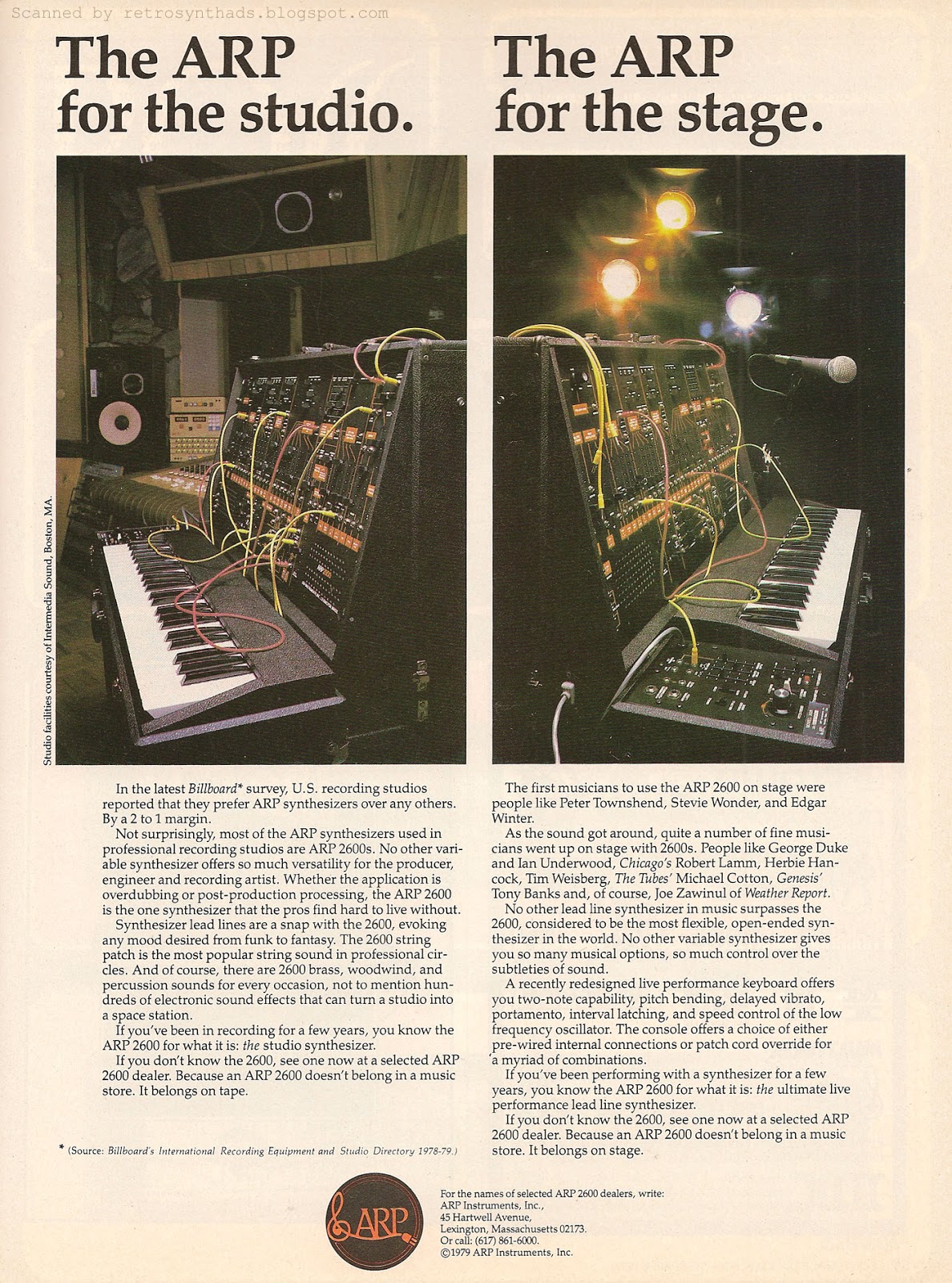 Retro Synth Ads: ARP 2600 