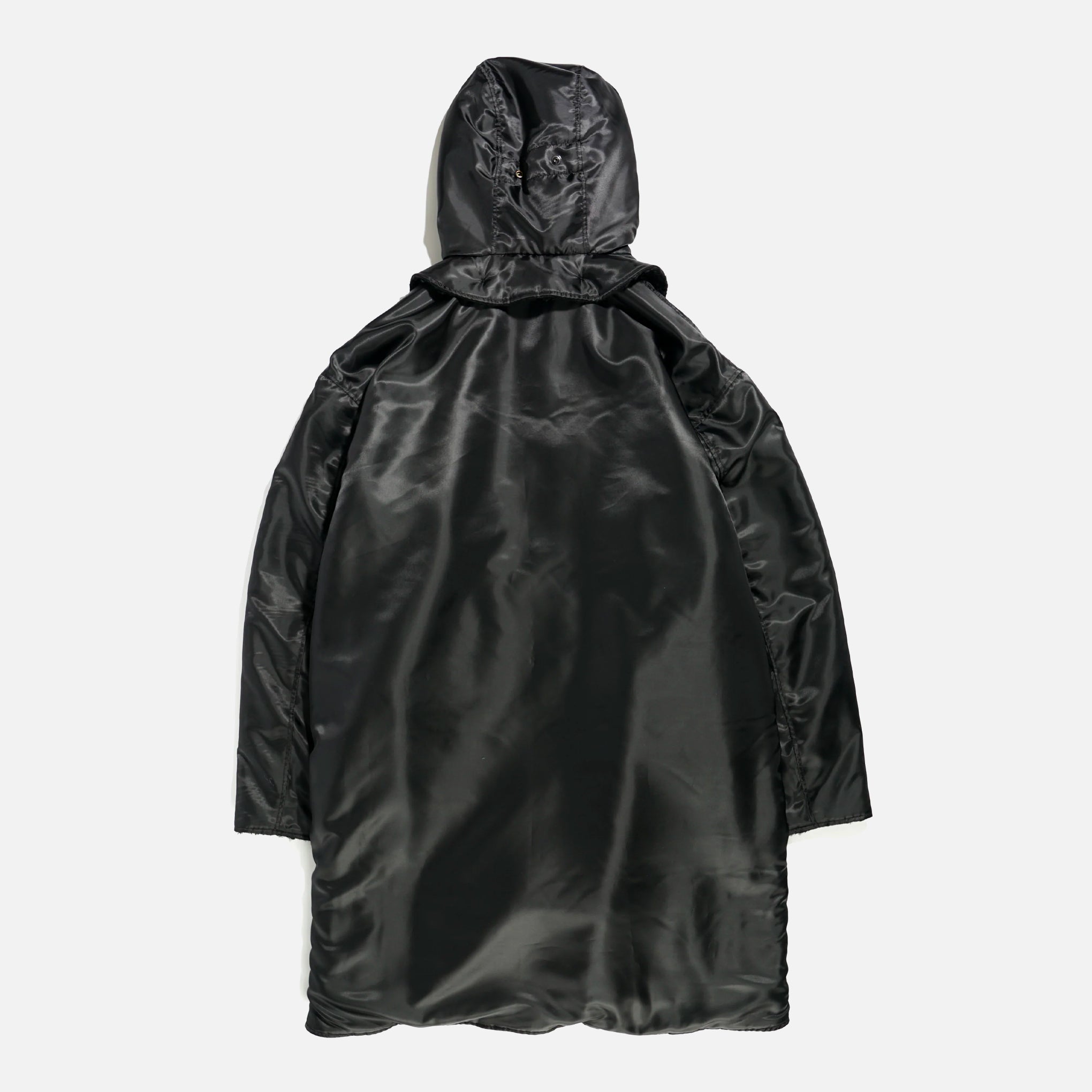 Engineered Garments Liner Jacket in Black Polyester Pilot Twill