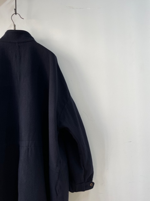 kaval / blanket stitched stand collar coat (カヴァルのブランケット