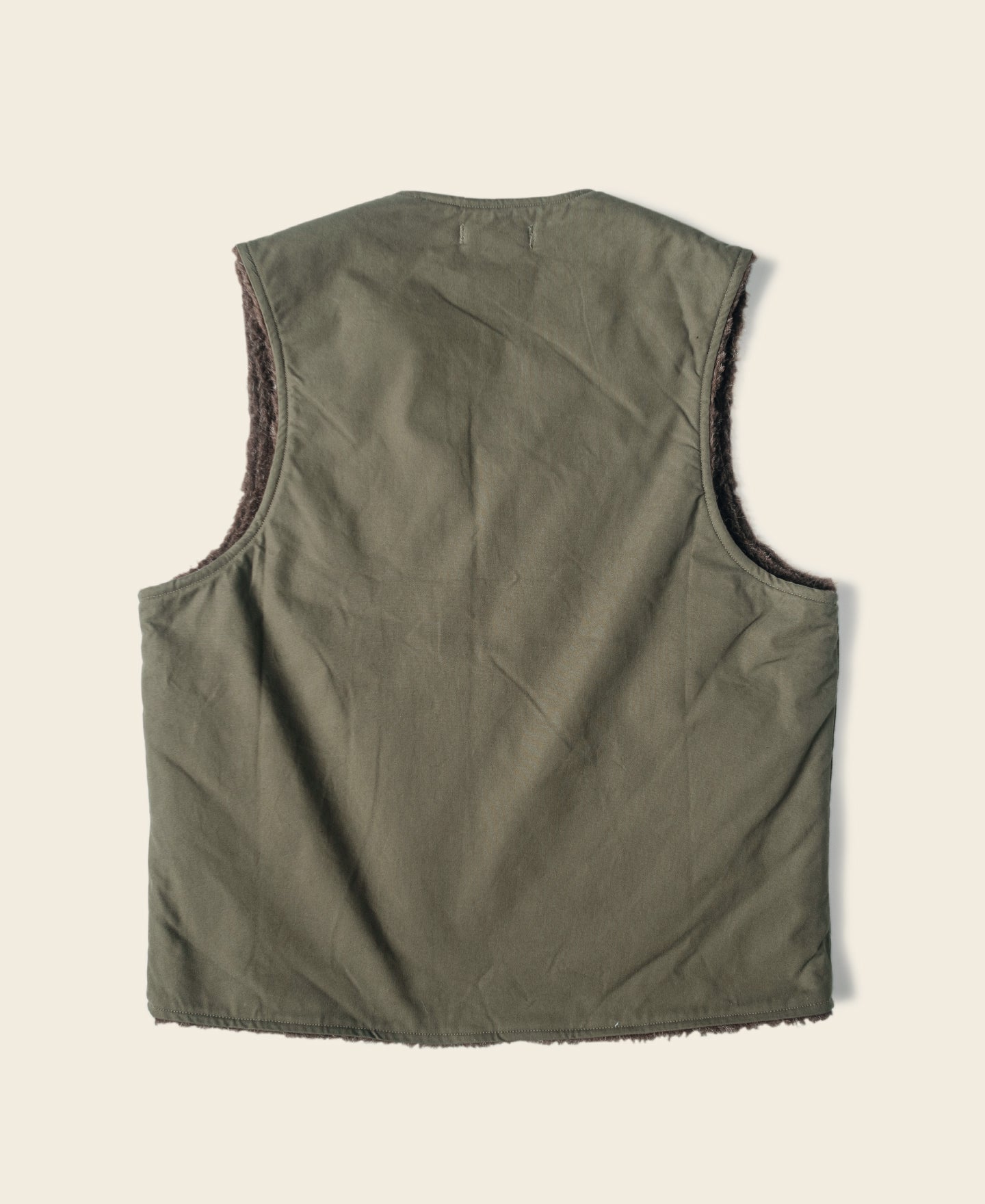 WWII USMC Pile-lined Vest (Modified) - Olive | Bronson Mfg