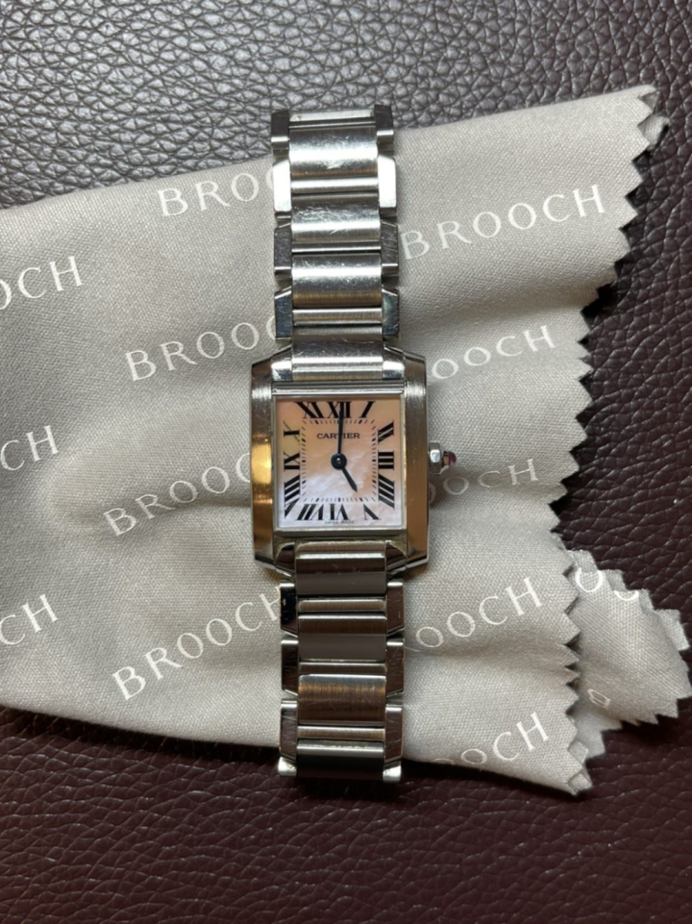 CARTIER（カルティエ）タンクフランセーズSMピンクシェル文字盤