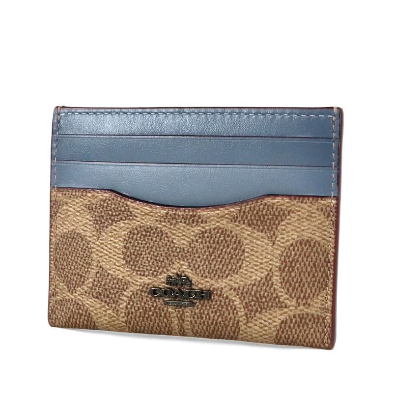 Brandol / COACH コーチ カードケース レザー ピンクベージュ CM436 LHWFT
