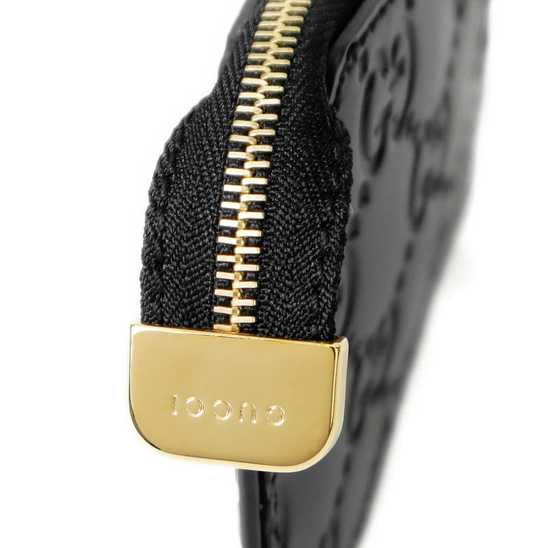 Brandol / GUCCI グッチ 小銭入れ シグネチャー レザー キーリング付き
