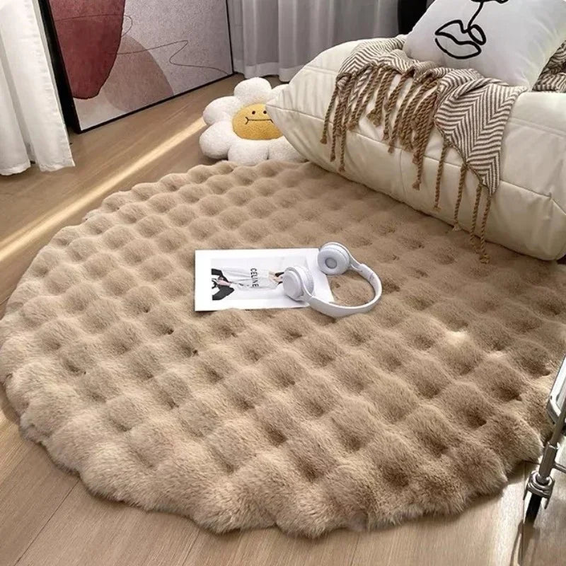 Rabbit Faux Fur Round Carpet – BRECK + FOX
