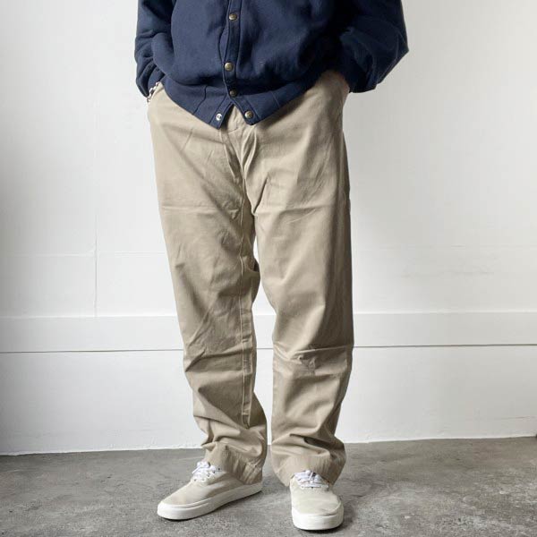 90s Polo ポロ ラルフローレン ノータック ツイル チノパン ベージュ系