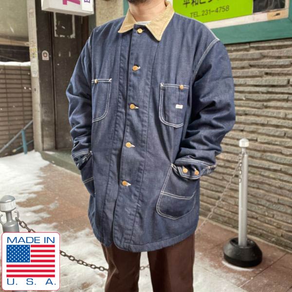 70s USA製 Lee リー 81-LJ デニム カバーオール 濃紺 XL～XXL程度