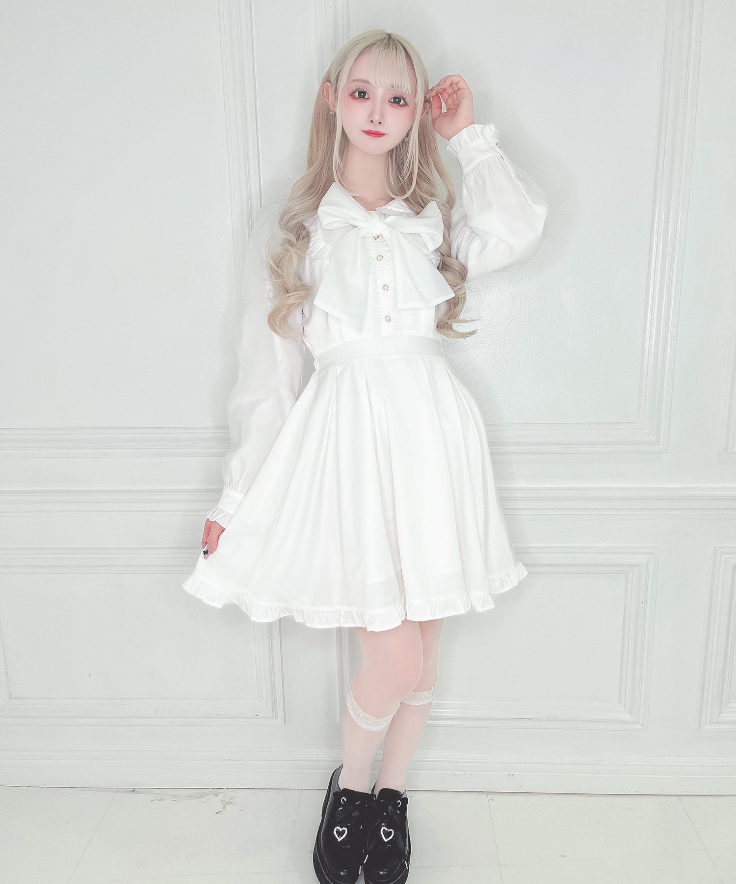 シフォンフリルビッグリボンワンピース – BUNNY APARTMENT