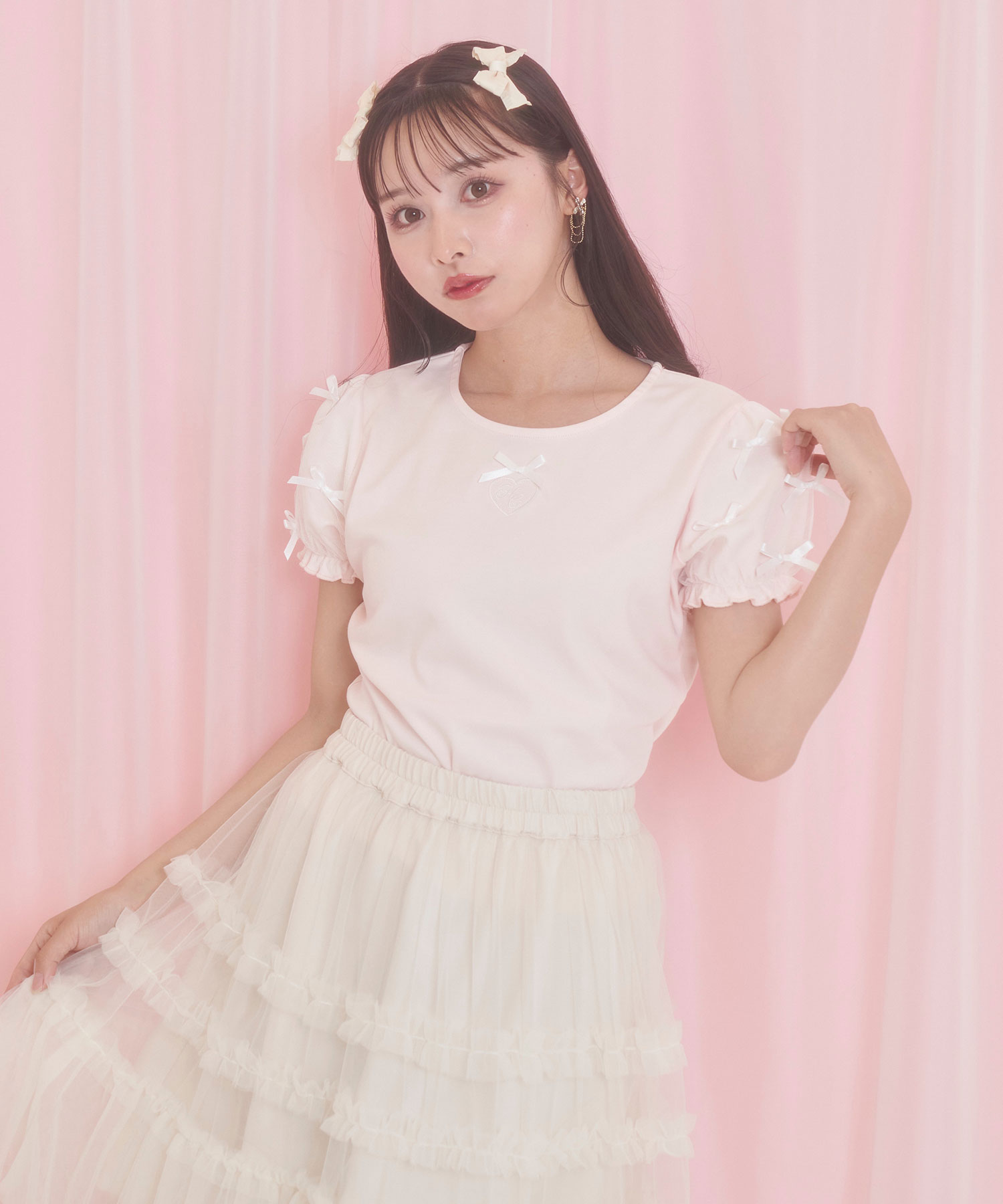 チュール袖リボンTシャツ – BUNNY APARTMENT