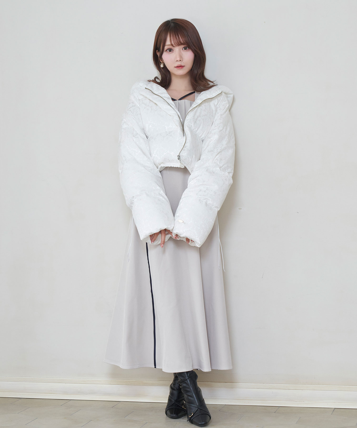 jacquard down jacket / ホワイト – BUNNY APARTMENT