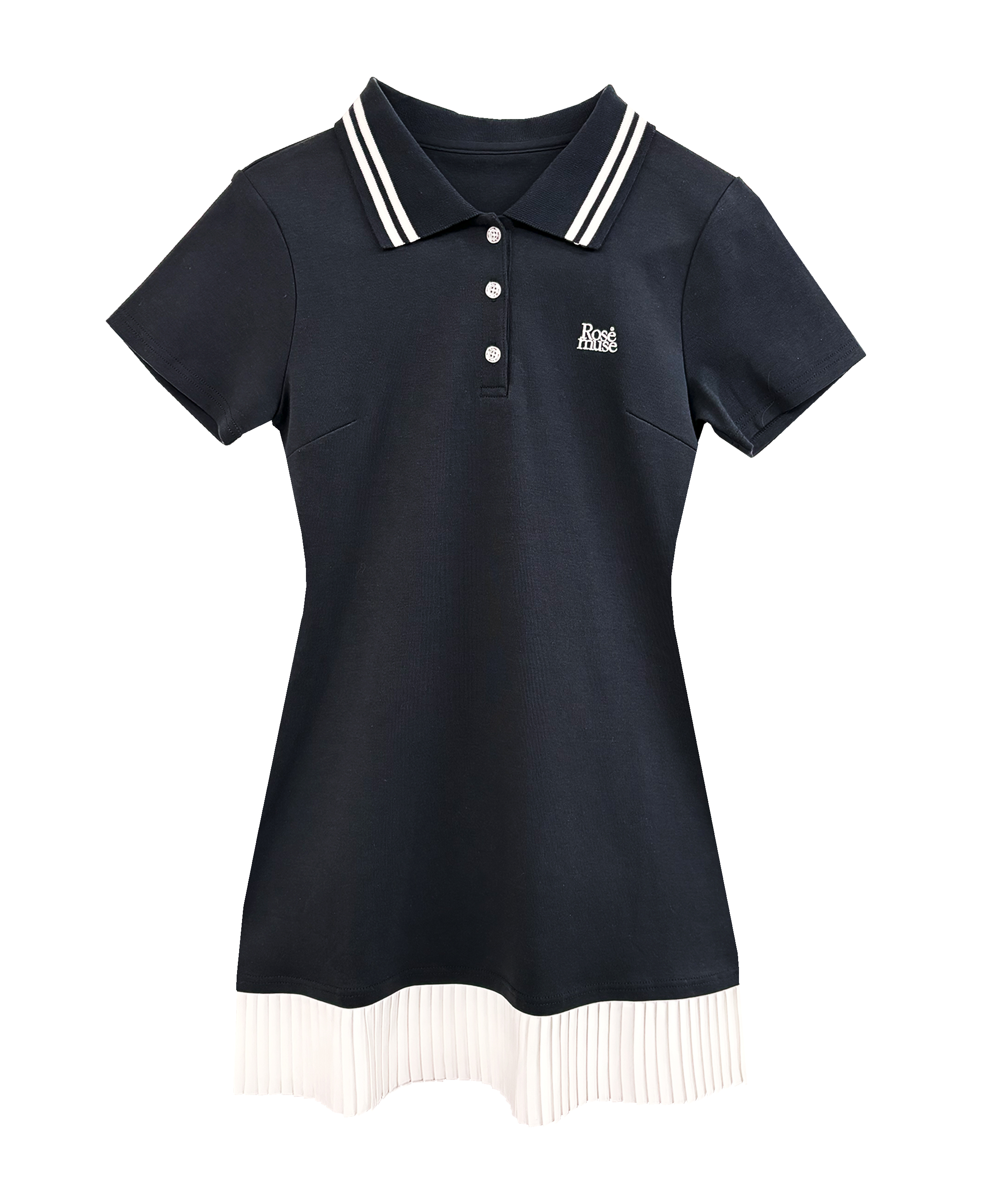 logo embroidery pleats polo op – BUNNY APARTMENT