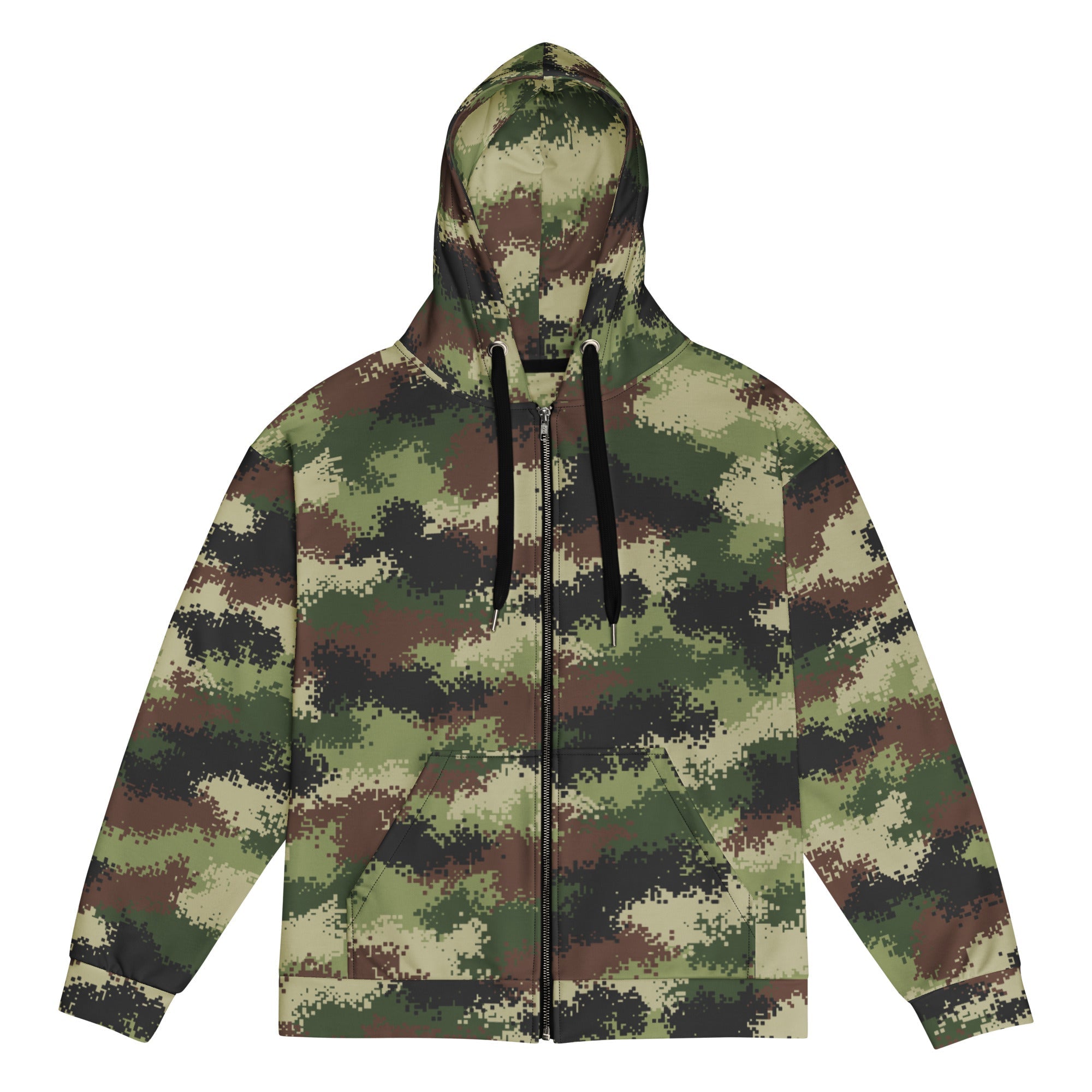 CAMO HQ - Serbian Digital CAMO Unisex Zip Hoodie - Worldwide Shipping