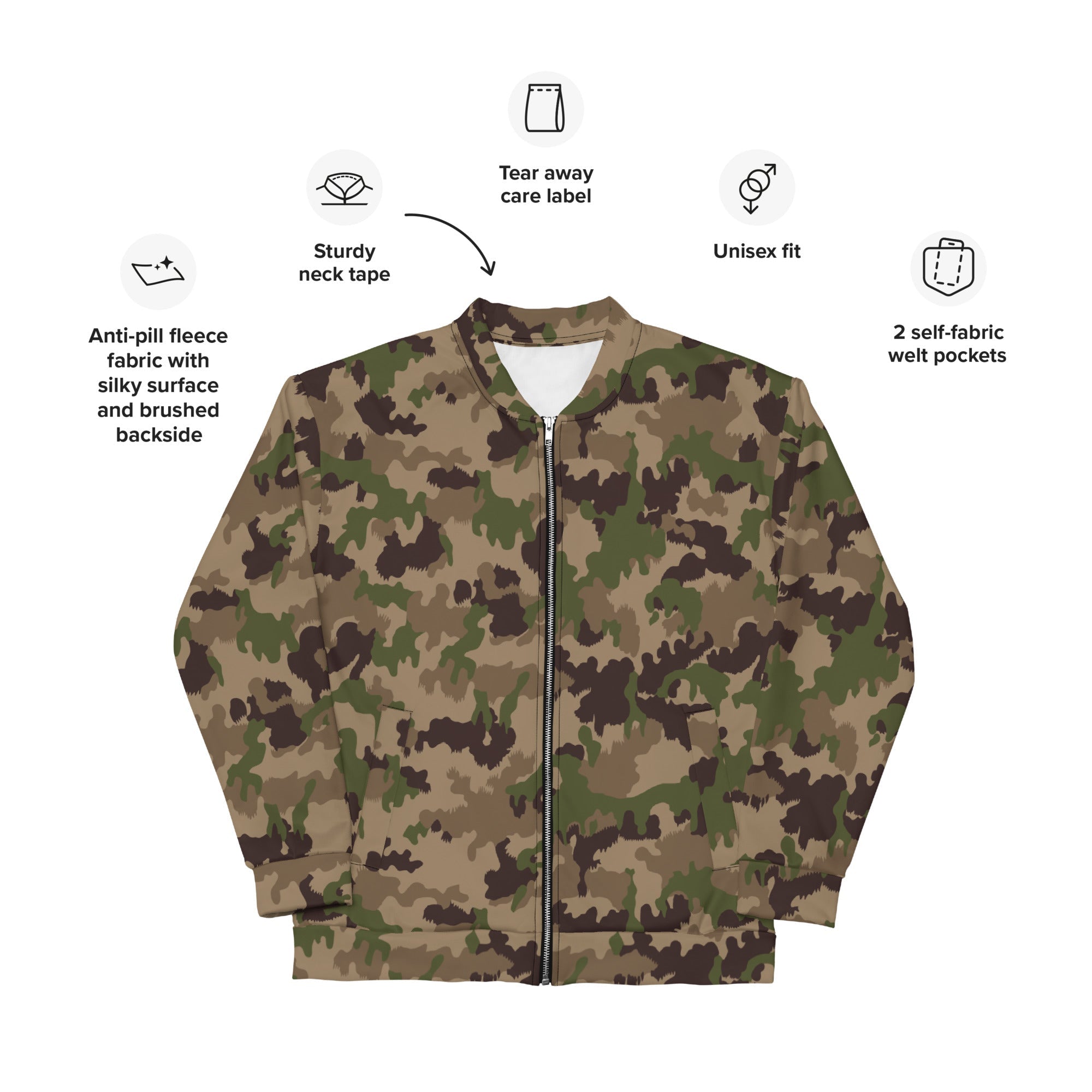 CAMO HQ - Swiss TAZ 16 Multiumfeld-Tarnmuster CAMO Unisex Bomber