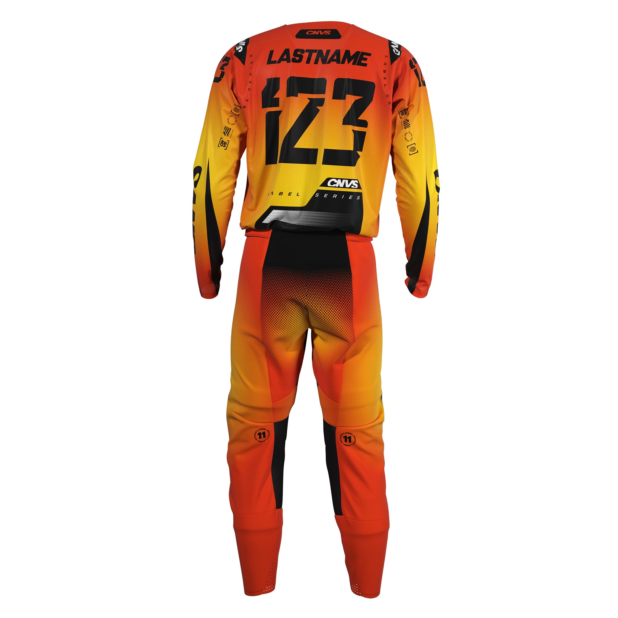 Label Series 10 Custom Motocross Gear - Black - Canvas MX
