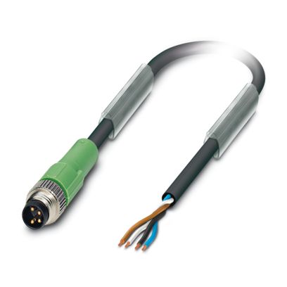SAC-4P-M 8MS/ 0,3-PUR BK - Sensor/actuator cable - 1423332