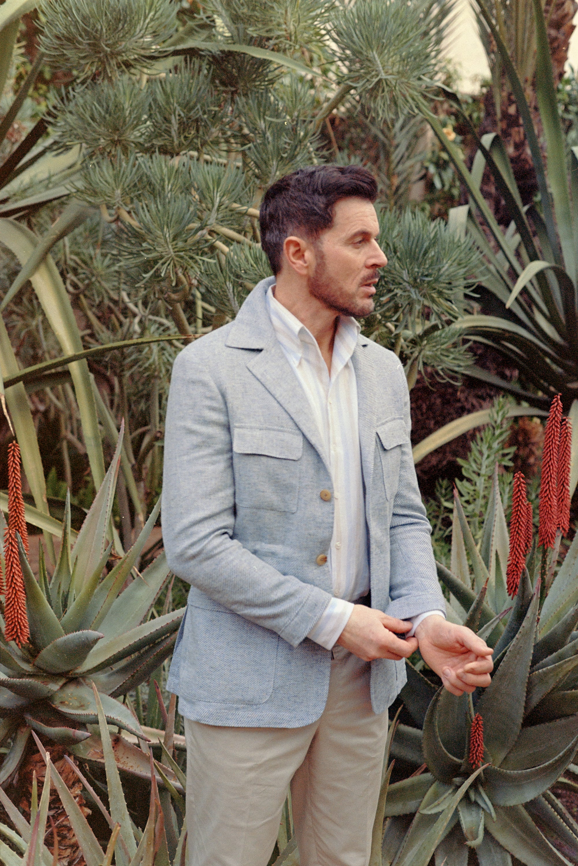 Safari Jacket in Sky Blue Summer Tweed – Cad & The Dandy New York