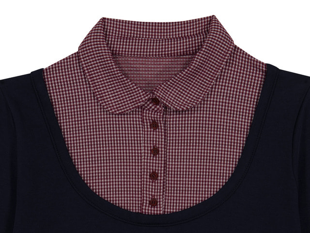 Coyseio Reversible Collar Longsleeves - Navy | 하이츠스토어