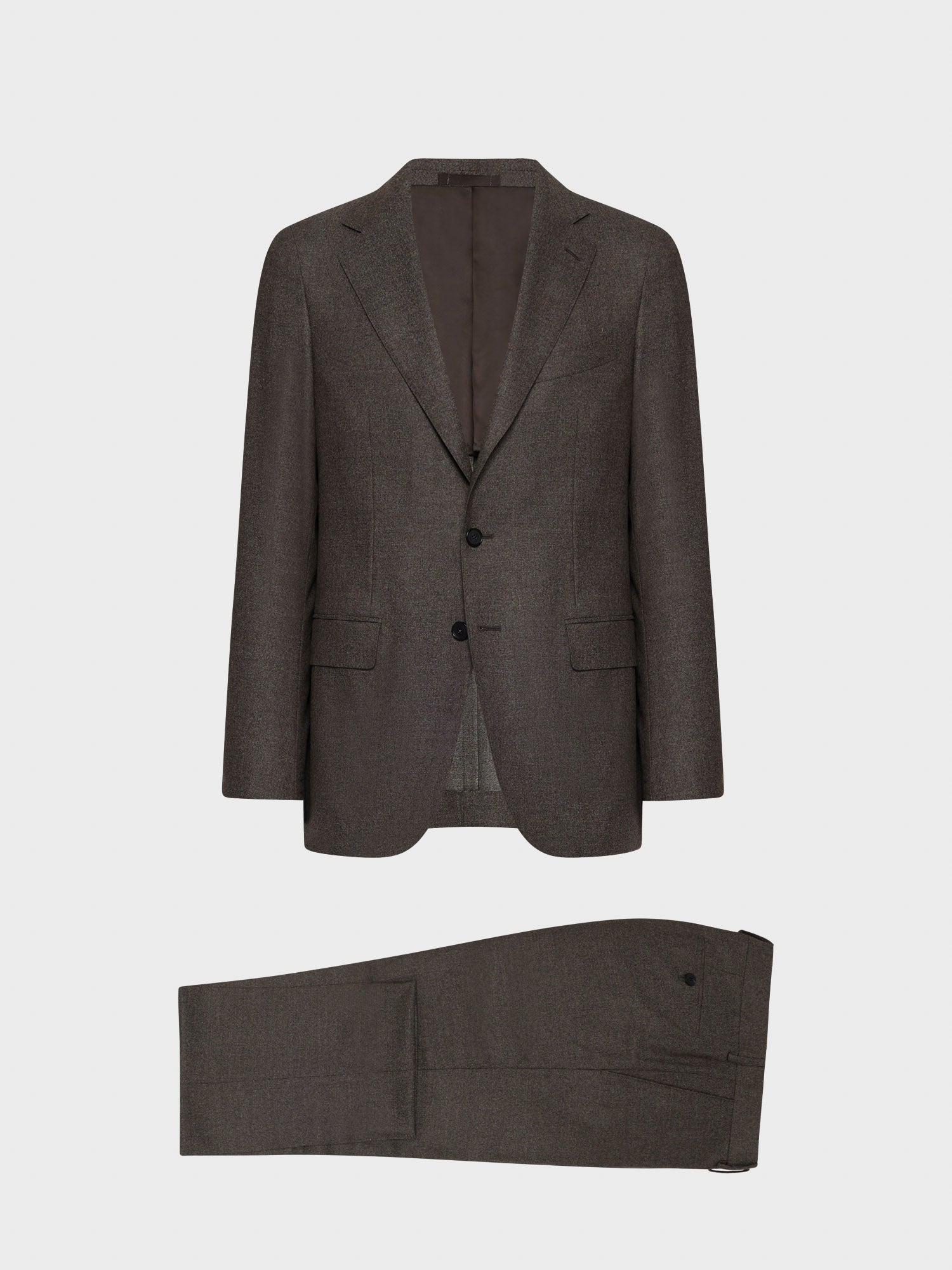 Caruso - Aida suit in brown wool flannel