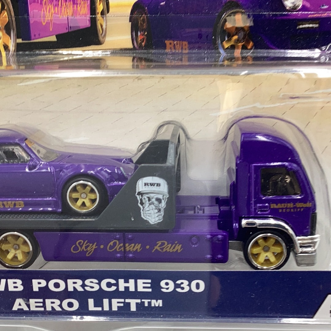 Hot wheels car culture team transport #17 RWB Porsche 930 Aero