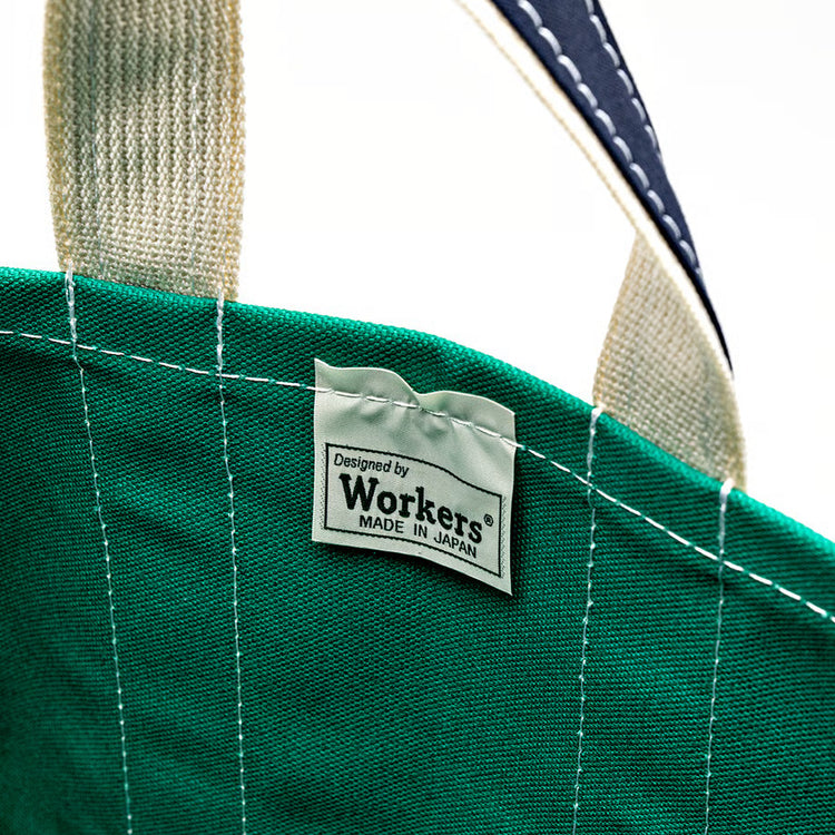 WORKERS Deluxe Tote Bag/ Green Body x Navy Handle – CASDAY