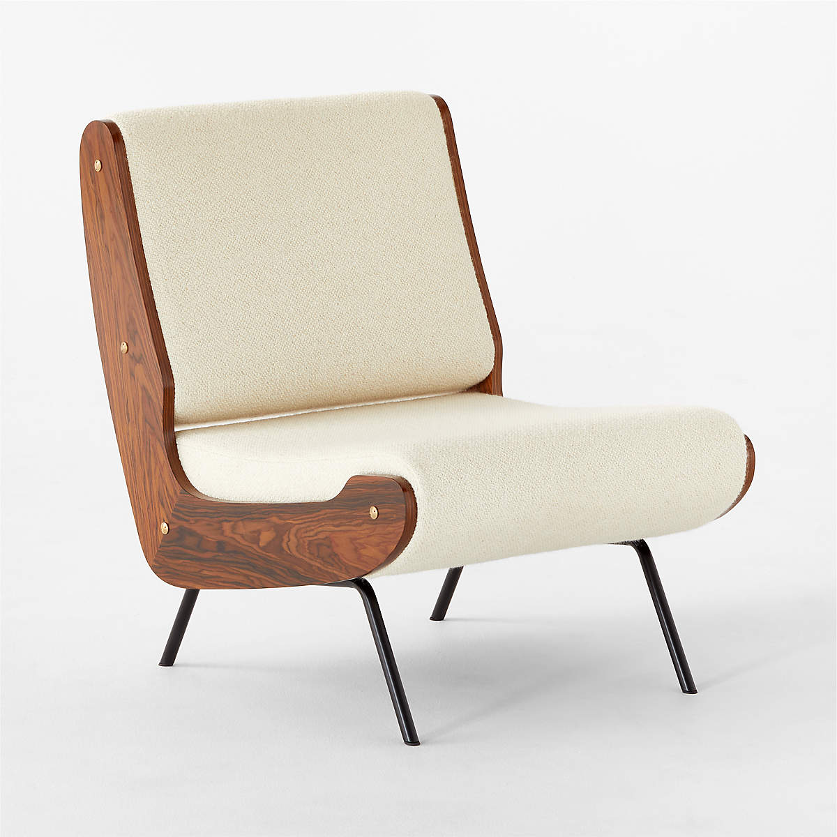 Meda Ivory Wool Armless Lounge Chair by Gianfranco Frattini +
