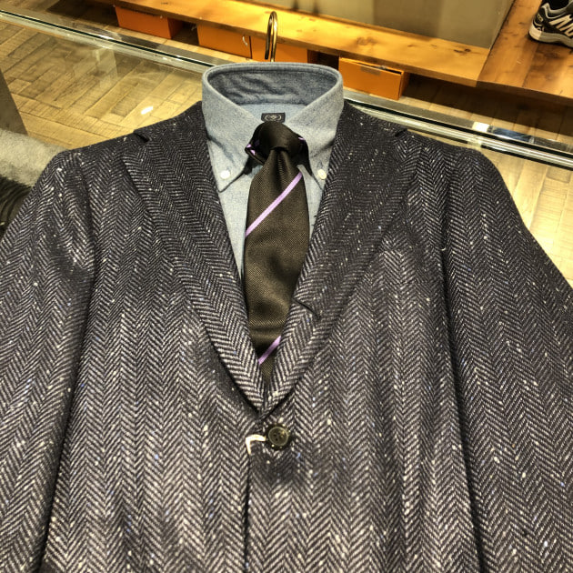 Brilla per il gusto＞カシミヤシルクヘリンボーンジャケット