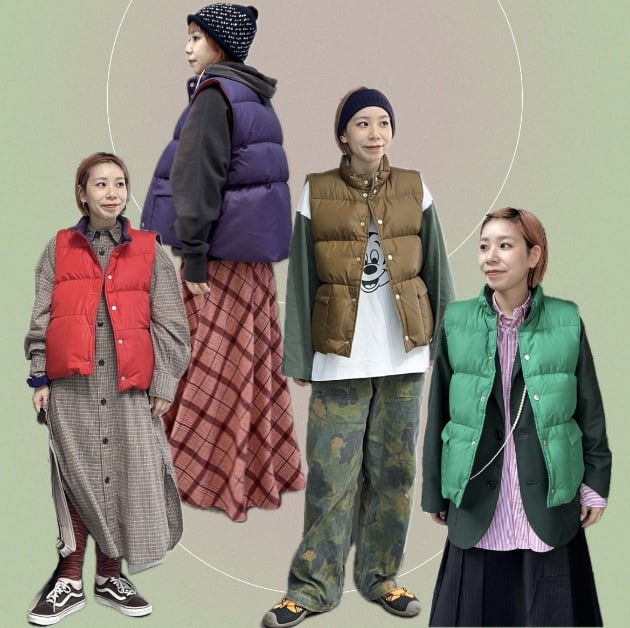 リバーシブルダウンベストで着回しコーデ紹介☆】｜ビームス 梅田｜BEAMS