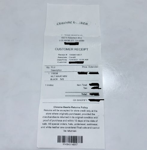 重要】クロムハーツ インボイスは店舗によりデザインが違う｜sophy