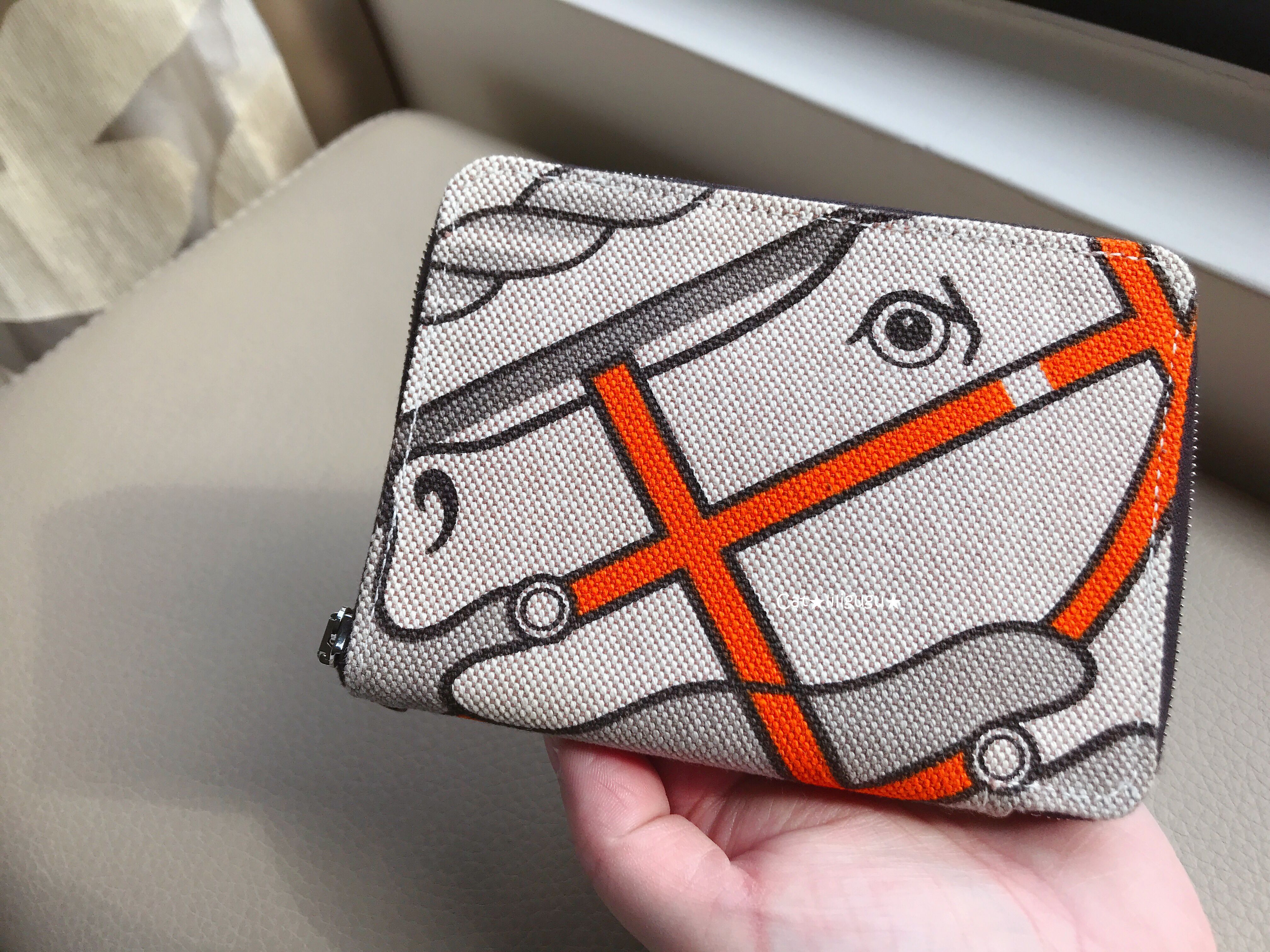 エルメス)☆馬柄☆コンパクト財布 キャンバス (HERMES/折りたたみ財布