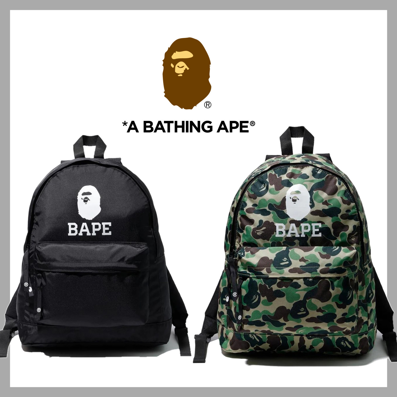 BAPE Premium カモフラージュ バックパック リュック ブラック (A
