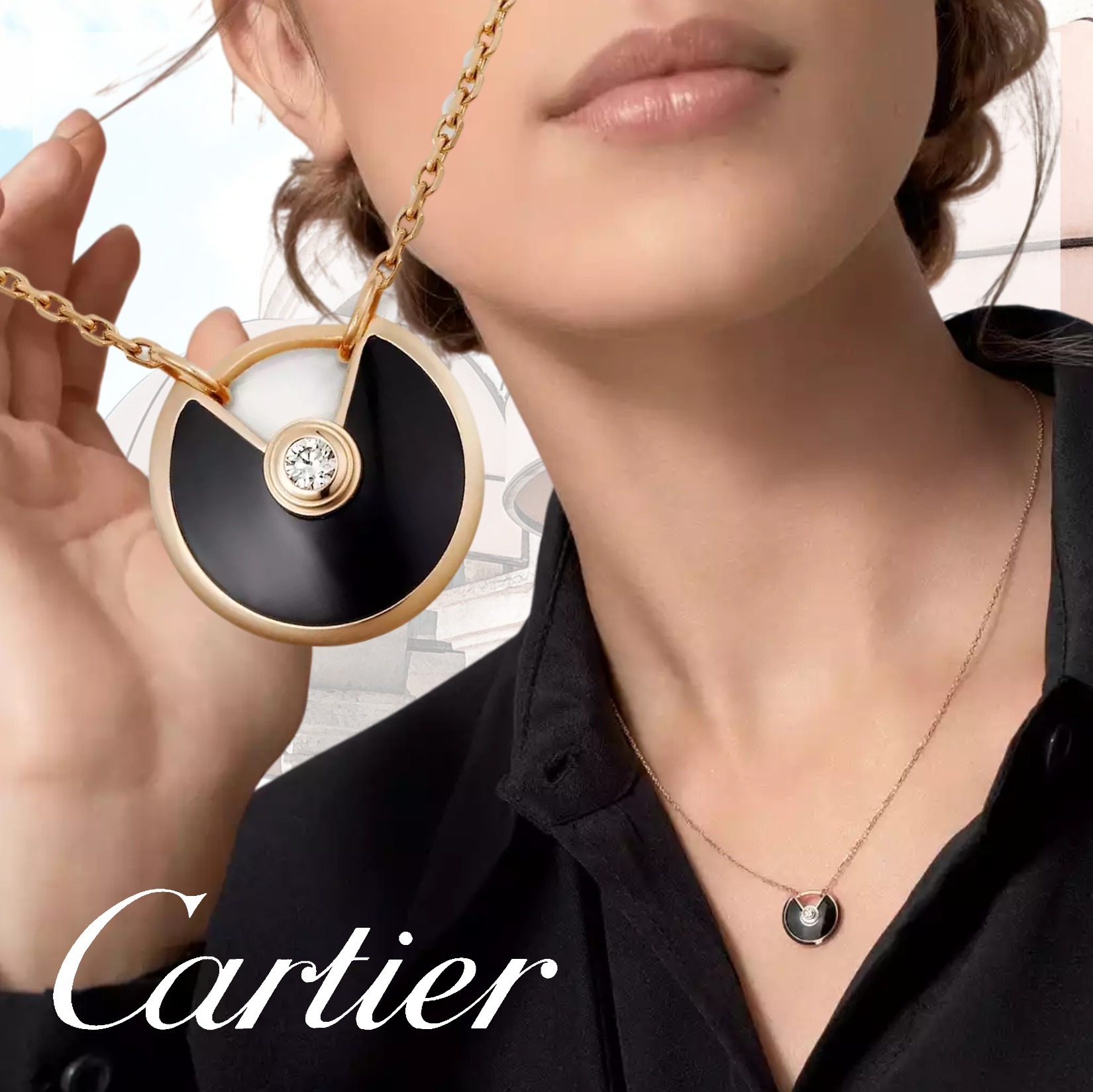 ギフトに◎【カルティエ】アミュレット ドゥ ネックレス XS 18K