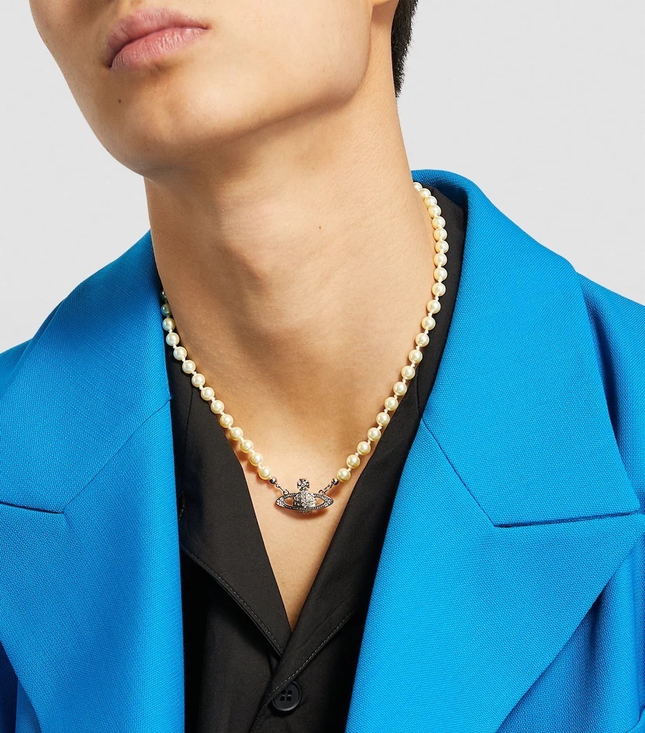 ◇Vivienne Westwood◇MAN MINI BAS RELIEF PEARL ネックレス