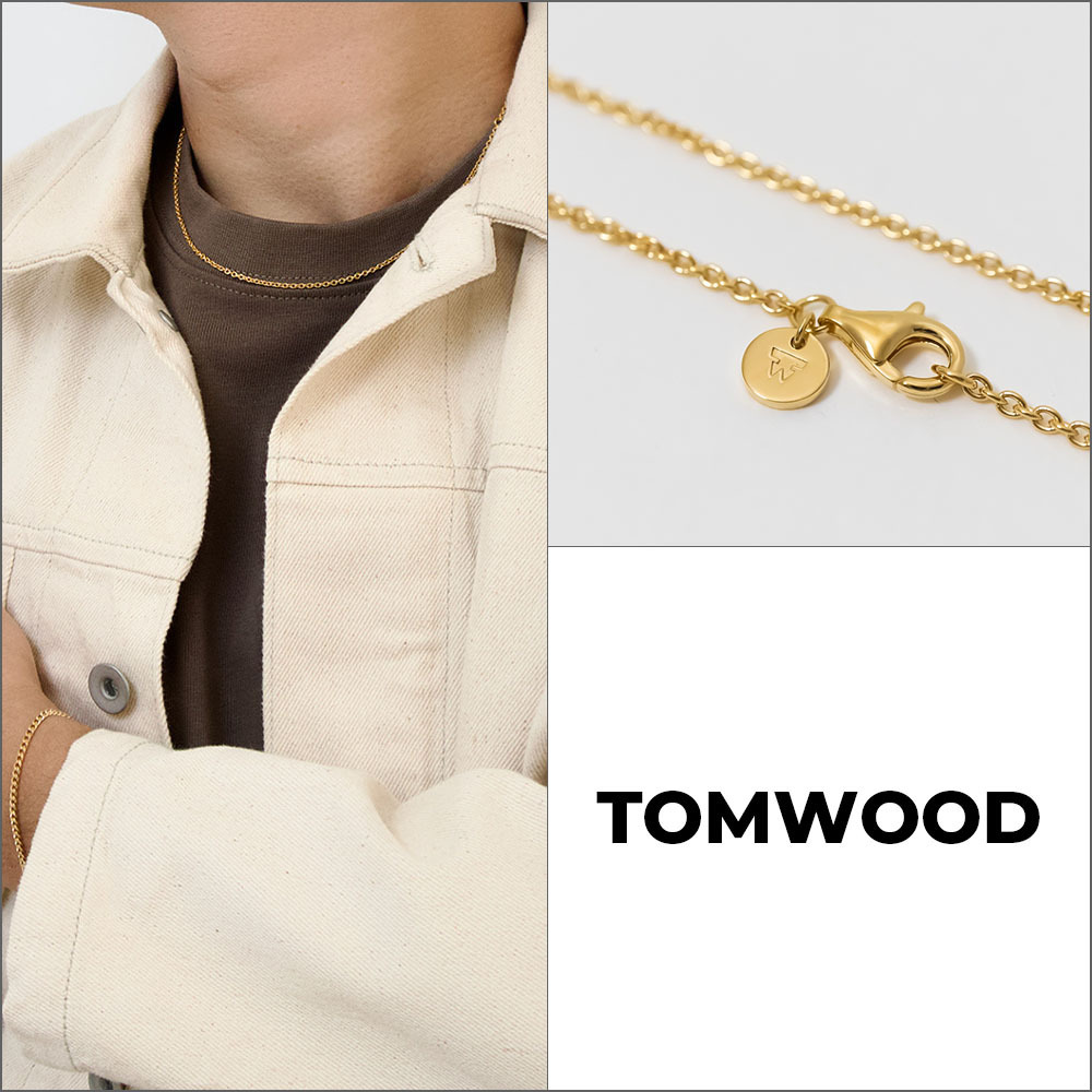 Tom Wood】9Kゴールドプレート ロロチェーンネックレス (Tom Wood