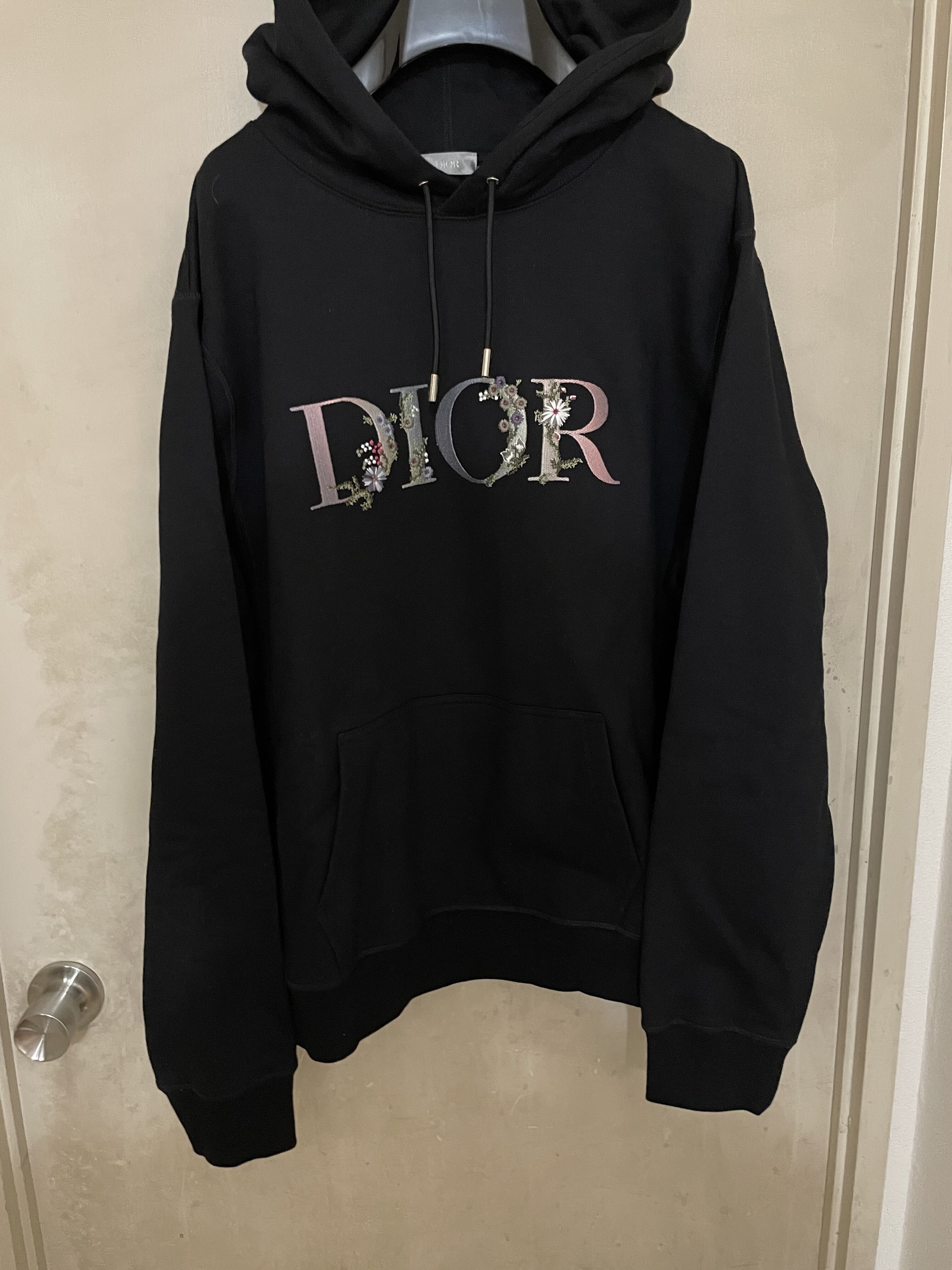 関税・送料込 DIOR FLOWERS ブランドロゴ 刺繍パーカー (Dior/パーカー