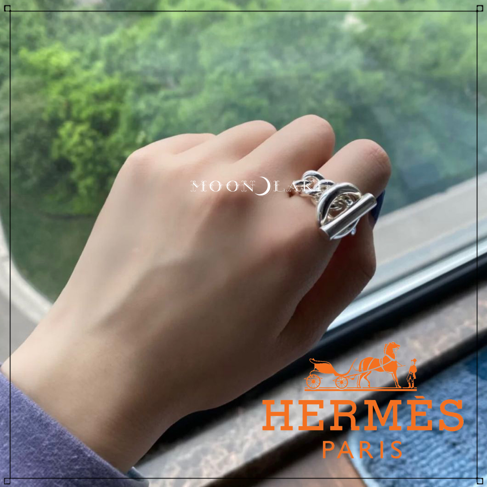 人気☆》エルメス クロワゼット GM リング シルバー (HERMES/指輪