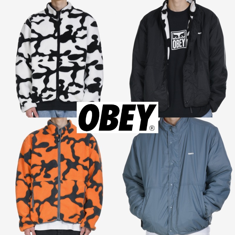 OBEY】ADAMSON REVERSIBLE JACKET (OBEY/フリースジャケット) 76932420