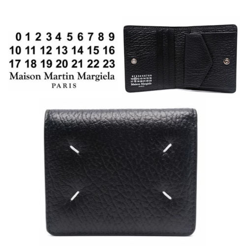 メゾンマルジェラ ポッパー レザーウォレット 二つ折り財布 (Maison