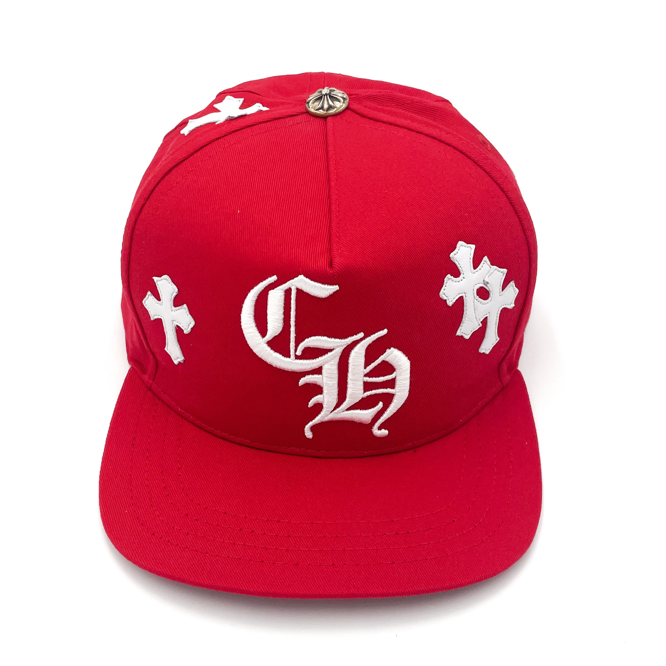 Chrome Hearts Cross Patch Baseball Hat Red クロムハーツ (CHROME