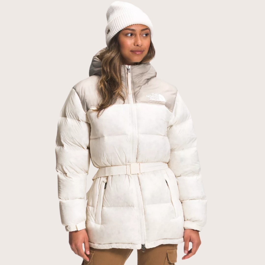 The North Face】女性用Nuptseベルト付ミッドダウンジャケット (THE